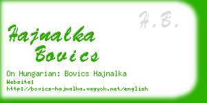 hajnalka bovics business card